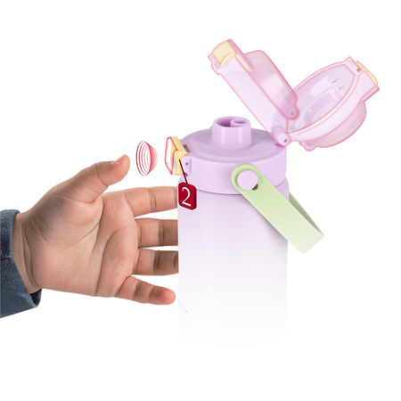 Kubek termiczny bidon dla dzieci ze słomką ustnikiem 360ml – pink