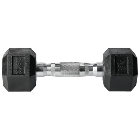 Hantle stalowe HEX pokryte gumą - 2,5 kg (1 sztuka)