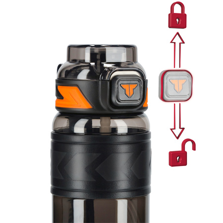 Butelka na wodę tritan 1000ml bidon z miarką – black