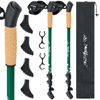 Kije nordic walking kijki składane regulowane do chodzenia teleskopowe – green K09