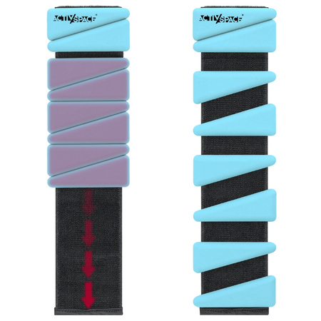 Obciążniki na kostki nadgarstki do ćwiczeń regulowane 2x 0,90 kg – blue