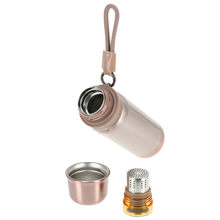 Termos turystyczny do kawy herbaty stalowy premium 500ml - pink