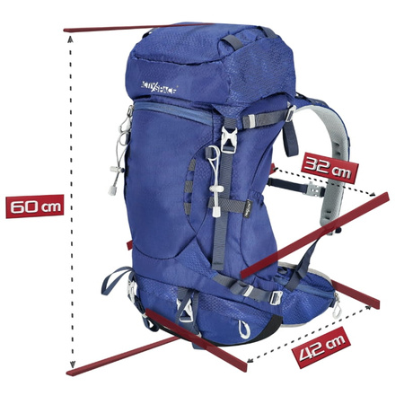 Plecak turystyczny trekkingowy 40l – blue P07