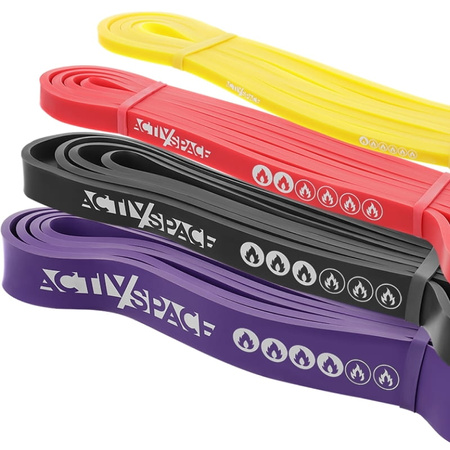 Zestaw 4 gum do ćwiczeń taśmy oporowe lateksowe - power band