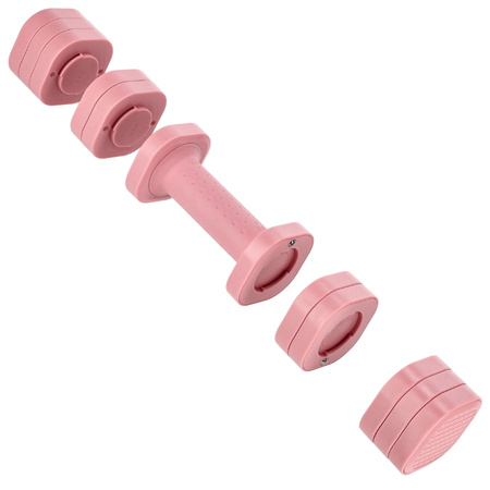 Hantle ciężarki regulowane hantelki do ćwiczeń 4w1 – pink