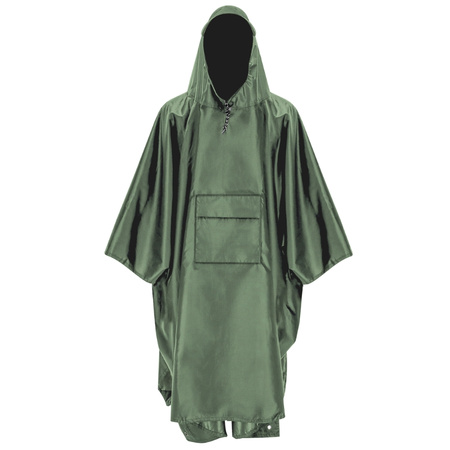 Peleryna przeciwdeszczowa ponczo z kapturem na deszcz wodoodporne – green