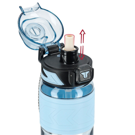 Butelka na wodę tritan 1000ml bidon z miarką – blue