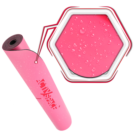 Mata PU antypoślizgowa do ćwiczeń jogi duża karimata – PINK