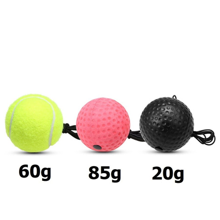 3x Piłka Refleksowa FIGHT REFLEX BALL Refleksówka + worek