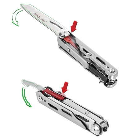 Multitool  survivalowy narzędzie wielofunkcyjne zestaw narzędzi 7w1 + bity