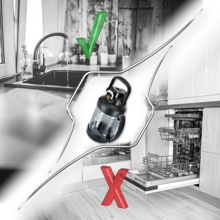 Butelka sportowa bidon na siłownię 2l – black