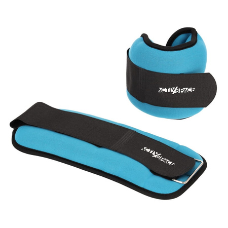 Obciążniki na kostki i nadgarstki ciężarki na ręce 2x1 kg - blue