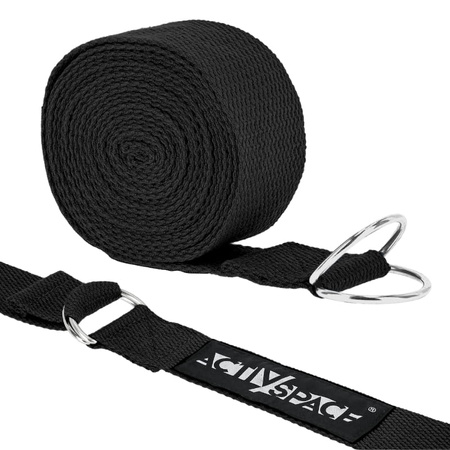 Wytrzymały pasek do yogi 300x3,8cm - black