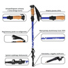 Kije trekkingowe kijki nordic walking regulowane - blue