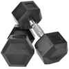 Hantle stalowe HEX pokryte gumą - 12,5 kg (1 sztuka)