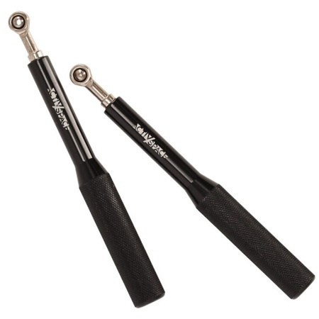 Skakanka aluminiowa z łożyskami PRO fitness - czarna S04