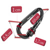 Karabińczyk stalowy z blokadą karabinek szekla 10cm cr40 – black K03