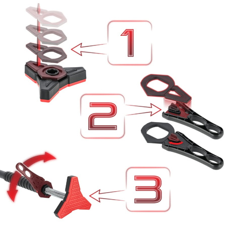 Drążek rozporowy do podciągania regulowany stalowy 98-130cm