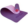 Mata TPE do ćwiczeń fitness jogi gruba karimata - pink/violet - 1cm