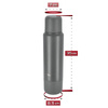Termos turystyczny próżniowy na kawę herbatę 1200ml stalowy - gray