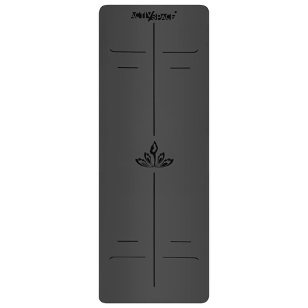 Mata PU antypoślizgowa do ćwiczeń jogi duża karimata – BLACK