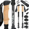 Kijki trekkingowe regulowane black - Carbon