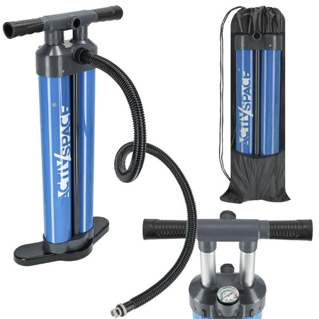 Pompka ręczna do deski SUP z manometrem - dwutłokowa