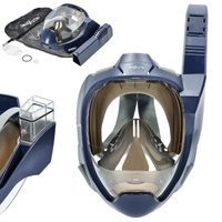 Maska do nurkowania snorkelingu pełnotwarzowa premium - S/M blue M05