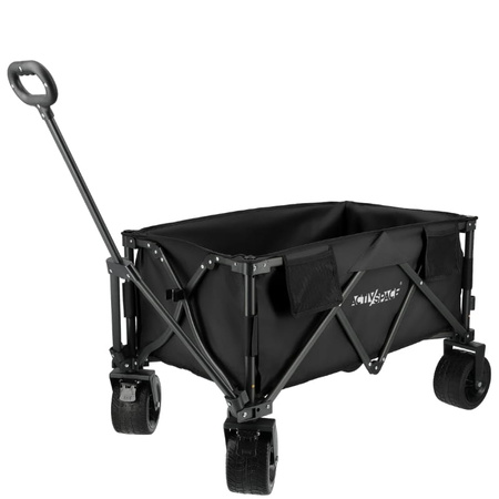 Wózek turystyczny kempingowy plażowy składany premium - black