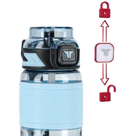 Butelka na wodę tritan 600ml bidon z miarką – blue