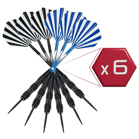 Zestaw 6 rzutek lotki do gry dart sizalowy - profesjonalny + etui