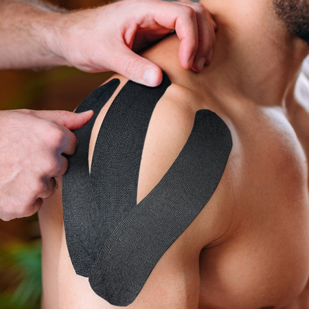 Taśma do tapingu kinezjologiczna tape - black 