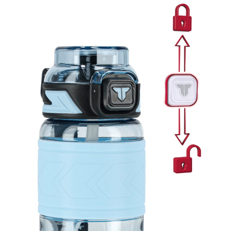 Butelka na wodę tritan 1000ml bidon z miarką – blue