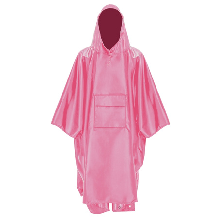 Peleryna przeciwdeszczowa ponczo z kapturem na deszcz wodoodporne – pink