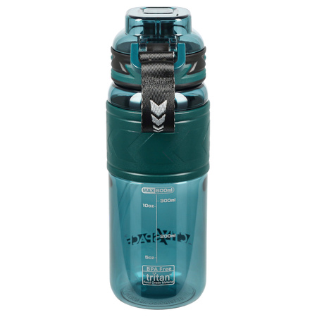 Butelka na wodę tritan 600ml bidon z miarką – green