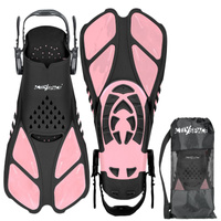 Płetwy do pływania nurkowania regulowane 37/42 - pink