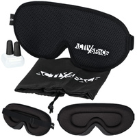 Opaska maska na oczy 3D PREMIUM do spania podróży - black