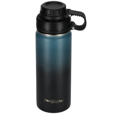 Bidon kubek termiczny stalowy 532 ml - black/sea