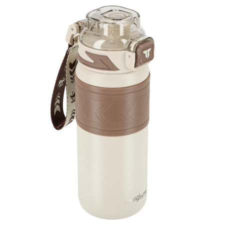 Kubek termiczny ze słomką szczelny antypoślizgowy 500ml - beige