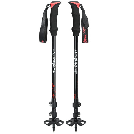 Kijki trekkingowe regulowane red - Standard K02