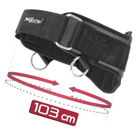Dip belt pas obciążeniowy mocny z łańcuchem - premium P03