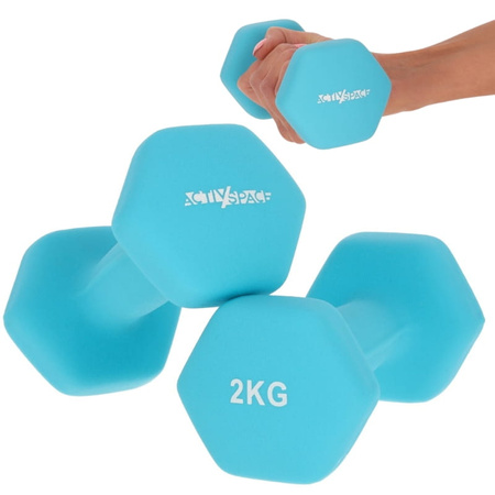 HANTELKI 2x2kg do ćwiczeń - ciężarki neoprenowe