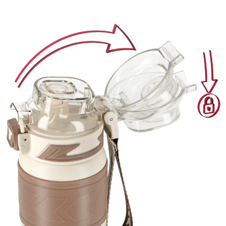 Kubek termiczny ze słomką szczelny antypoślizgowy 500ml - beige