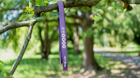 Guma Taśma Do Ćwiczeń Podciągania lateksowa - Power Band fioletowa