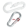 Karabińczyk stalowy z blokadą karabinek szekla 8cm – silver K05