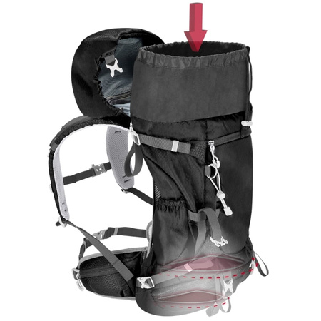 Plecak turystyczny trekkingowy 40l – black P06