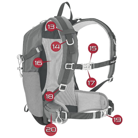 Plecak turystyczny trekkingowy 22l – grey P02