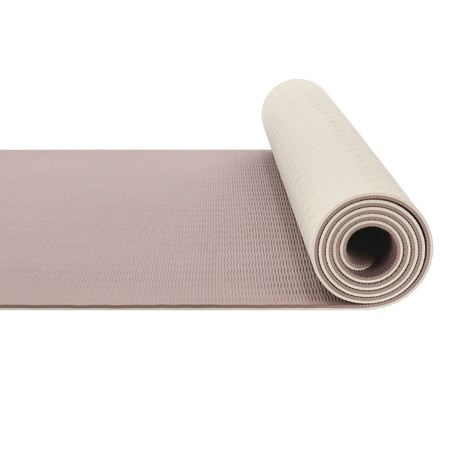 Mata TPE do ćwiczeń fitness jogi karimata - brown - 0,6cm