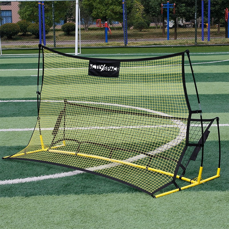 Trenażer piłkarski rebounder dwustronny 220x110cm – zestaw