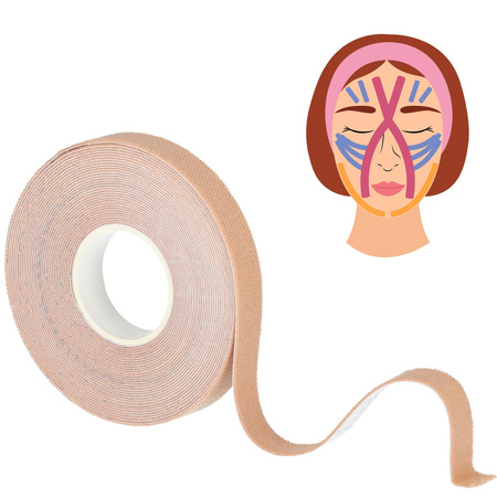 Taśma do tapingu twarzy kinezjologiczna tape face premium - beige